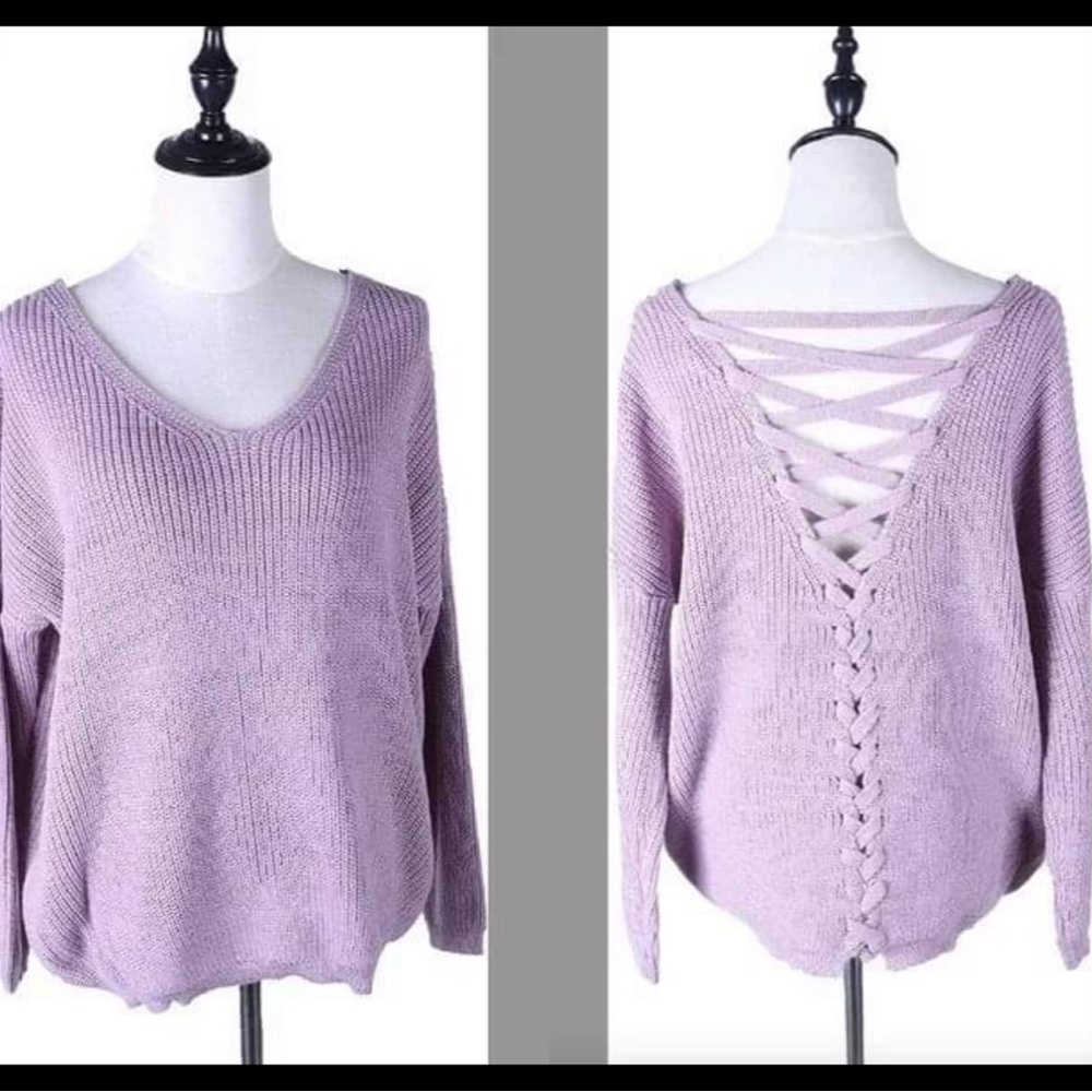 ⭐️ Criss Cross Back Knit Sweater